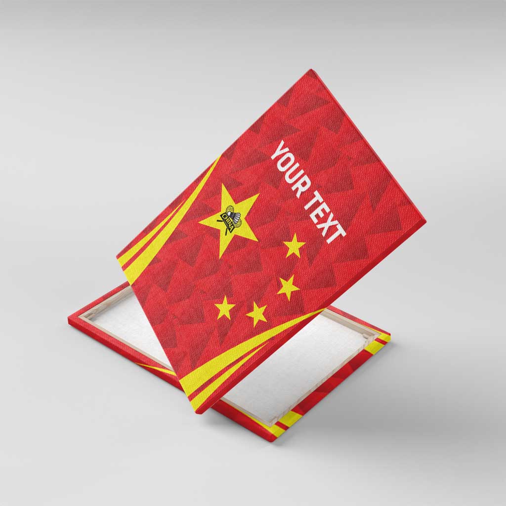 Personalised China Badminton Canvas Wall Art 2024 Sporty Red Version - Wonder Print Shop