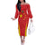 Personalised China Badminton Family Matching Off The Shoulder Long Sleeve Dress and Hawaiian Shirt 2024 Sporty Red Version - Wonder Print Shop