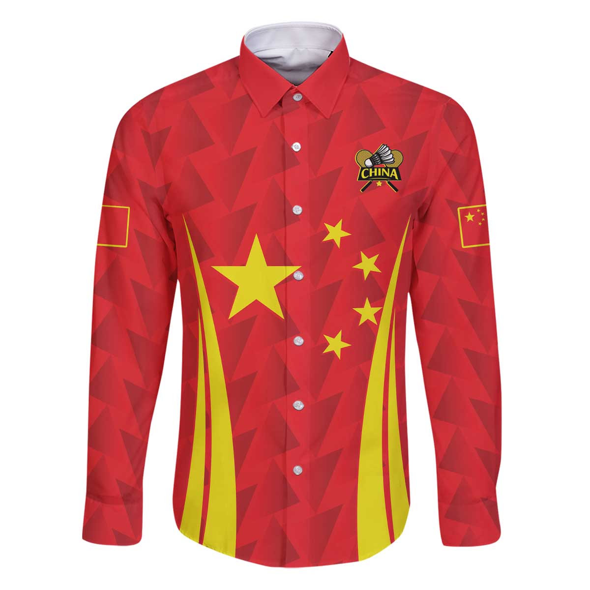 Personalised China Badminton Family Matching Puletasi and Hawaiian Shirt 2024 Sporty Red Version - Wonder Print Shop