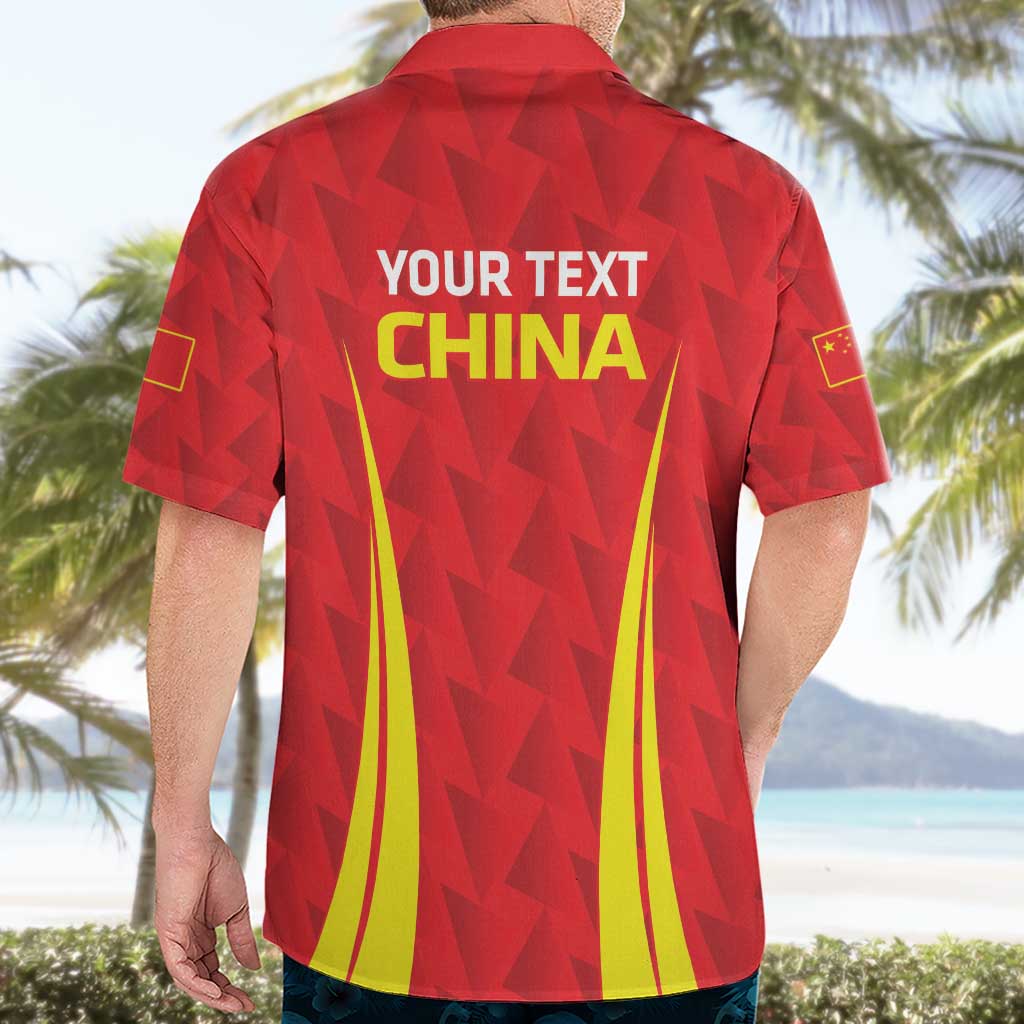 Personalised China Badminton Hawaiian Shirt 2024 Sporty Red Version - Wonder Print Shop