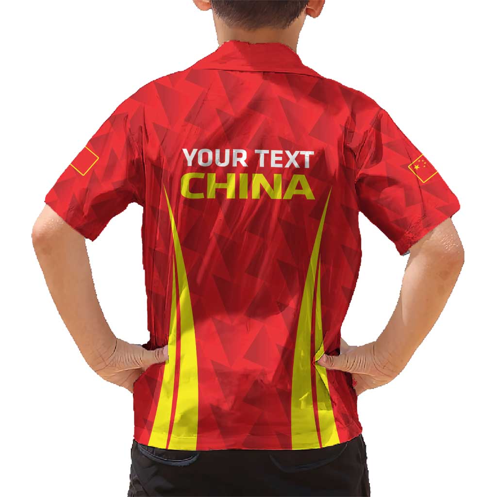 Personalised China Badminton Hawaiian Shirt 2024 Sporty Red Version - Wonder Print Shop