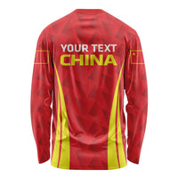 Personalised China Badminton Long Sleeve Shirt 2024 Sporty Red Version - Wonder Print Shop