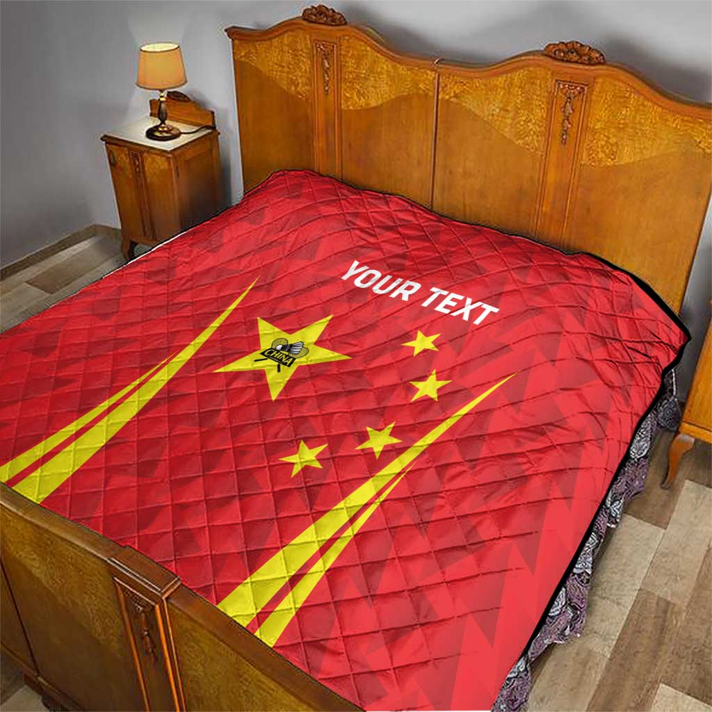 Personalised China Badminton Quilt 2024 Sporty Red Version - Wonder Print Shop