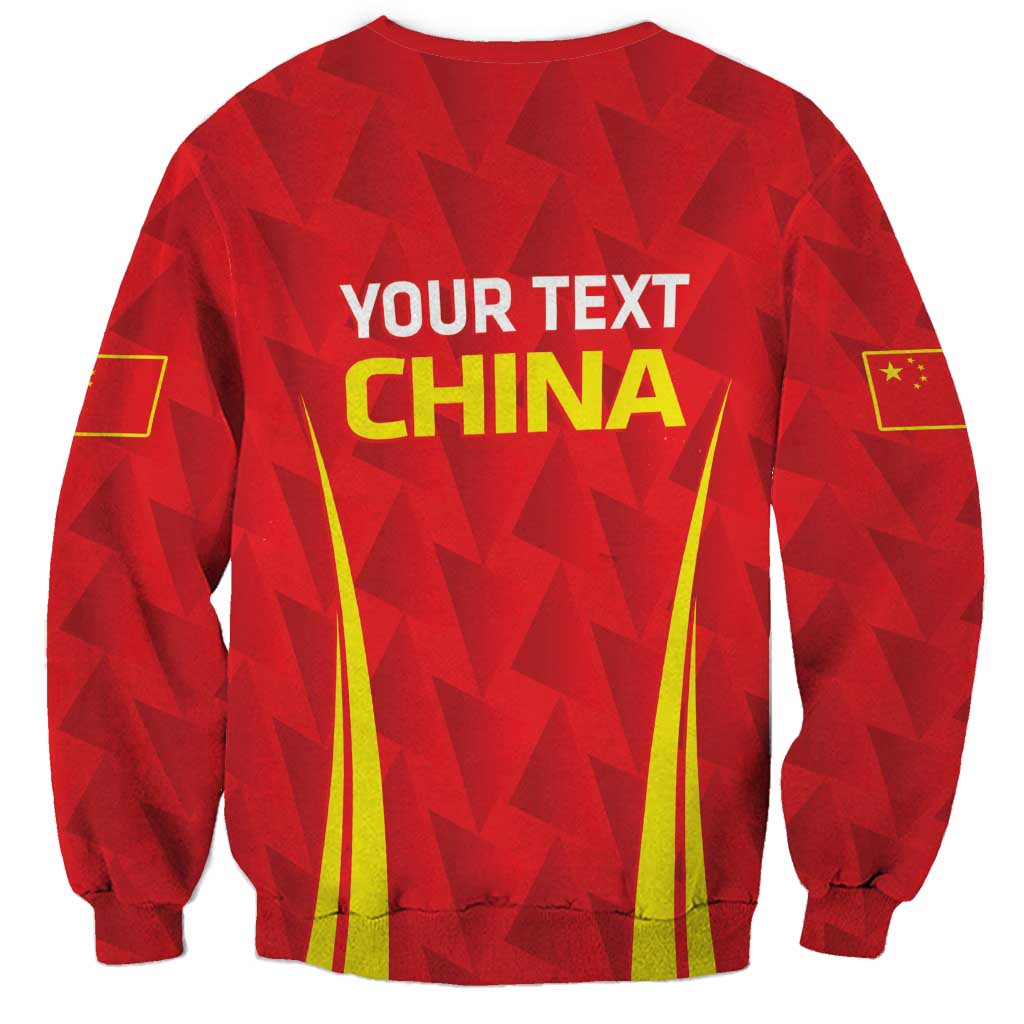 Personalised China Badminton Sweatshirt 2024 Sporty Red Version - Wonder Print Shop