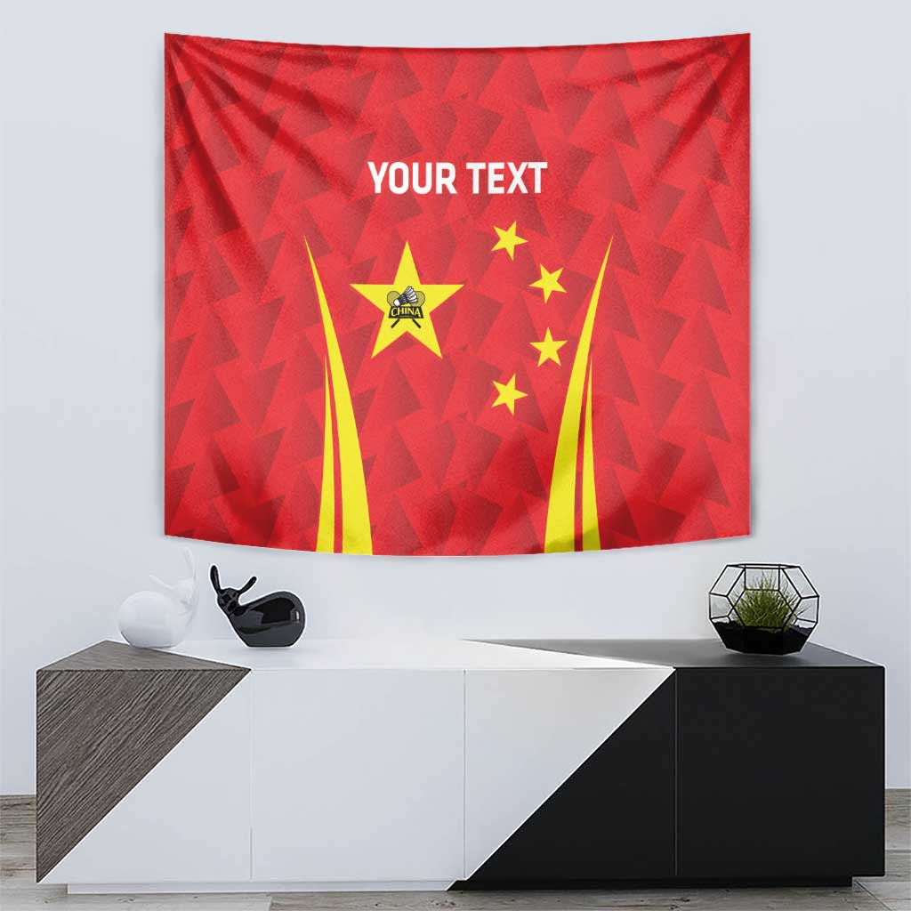 Personalised China Badminton Tapestry 2024 Sporty Red Version - Wonder Print Shop