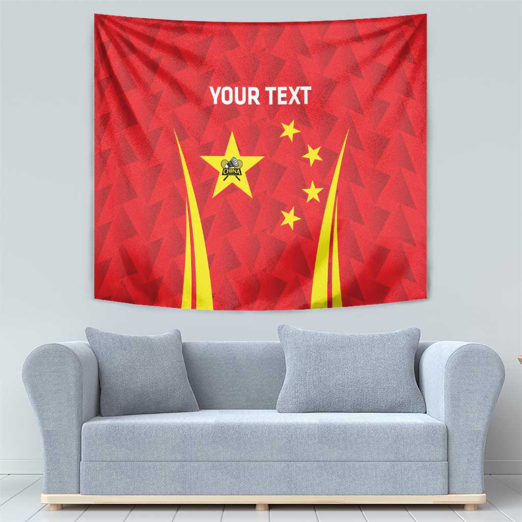 Personalised China Badminton Tapestry 2024 Sporty Red Version - Wonder Print Shop