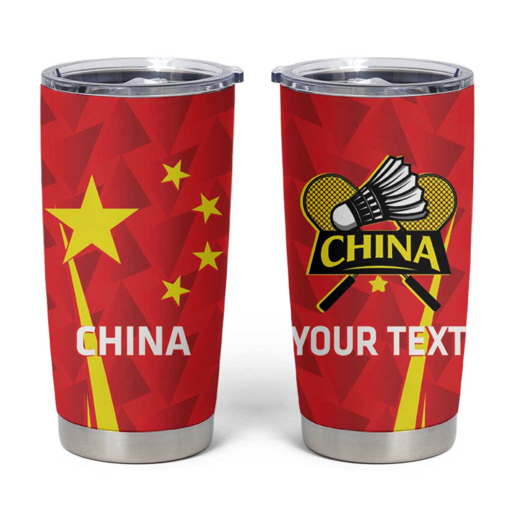 Personalised China Badminton Tumbler Cup 2024 Sporty Red Version - Wonder Print Shop
