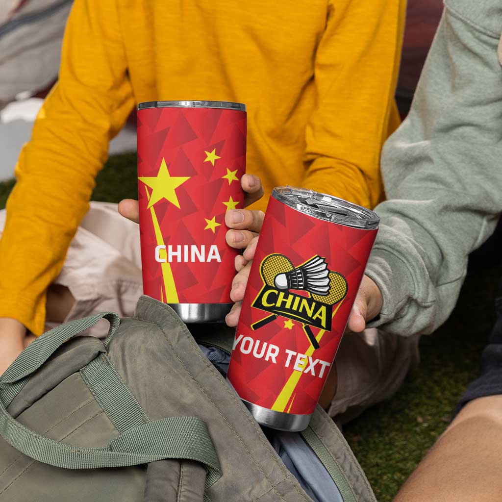 Personalised China Badminton Tumbler Cup 2024 Sporty Red Version - Wonder Print Shop