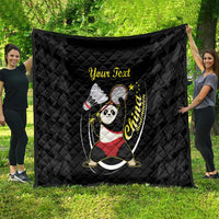Personalised China Badminton Quilt 2024 Chinese Cute Panda Black Version - Wonder Print Shop