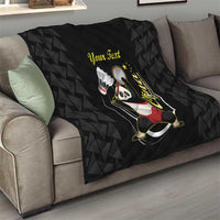 Personalised China Badminton Quilt 2024 Chinese Cute Panda Black Version - Wonder Print Shop