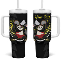 China Badminton Tumbler With Handle 2024 Chinese Cute Panda Black Version - Wonder Print Shop
