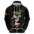 Personalised China Badminton Zip Hoodie 2024 Chinese Cute Panda Black Version - Wonder Print Shop