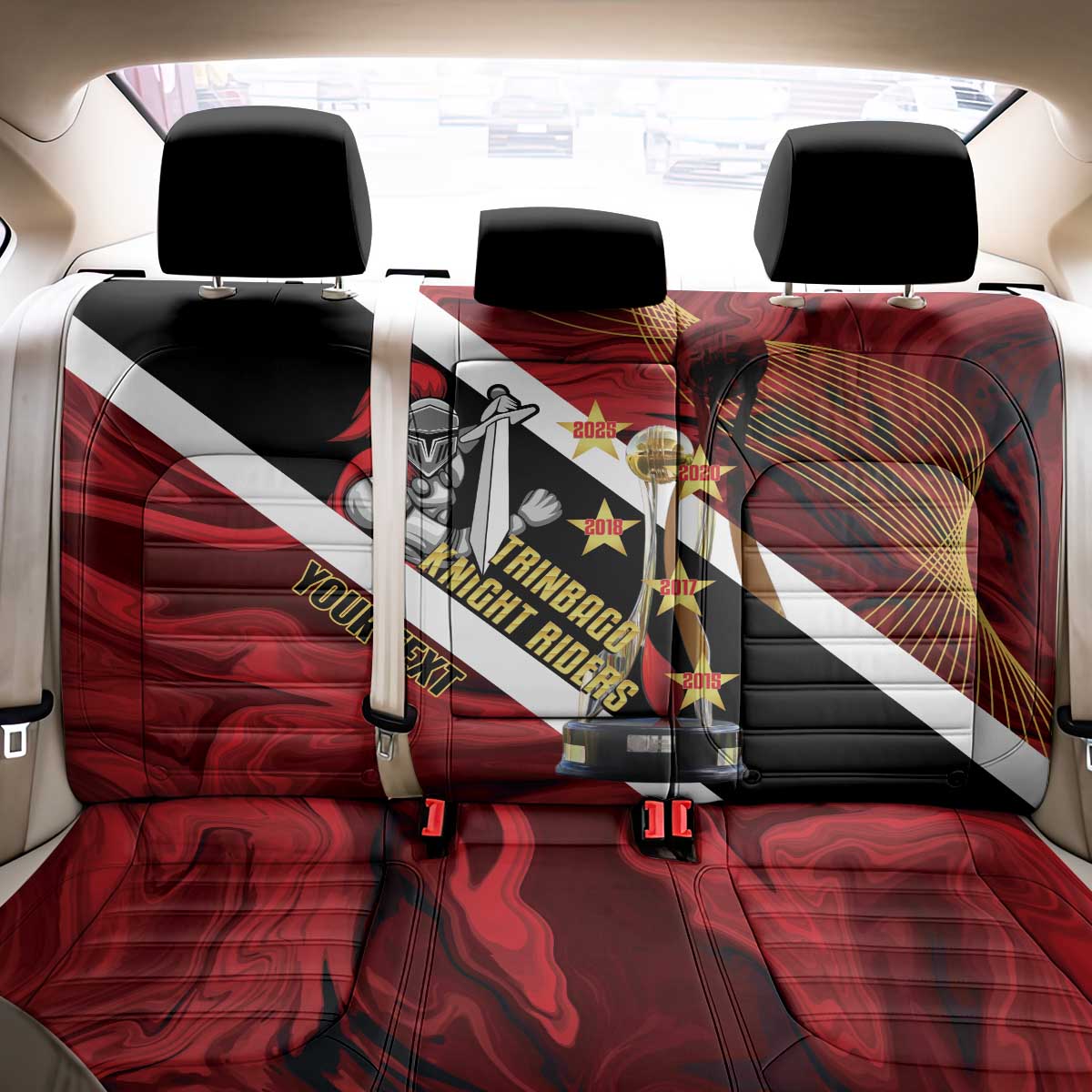 Trinidad and Tobago Cricket Personalized Back Car Seat Cover Trinbago Knight Riders Champions Trophy - Wonder Print Shop