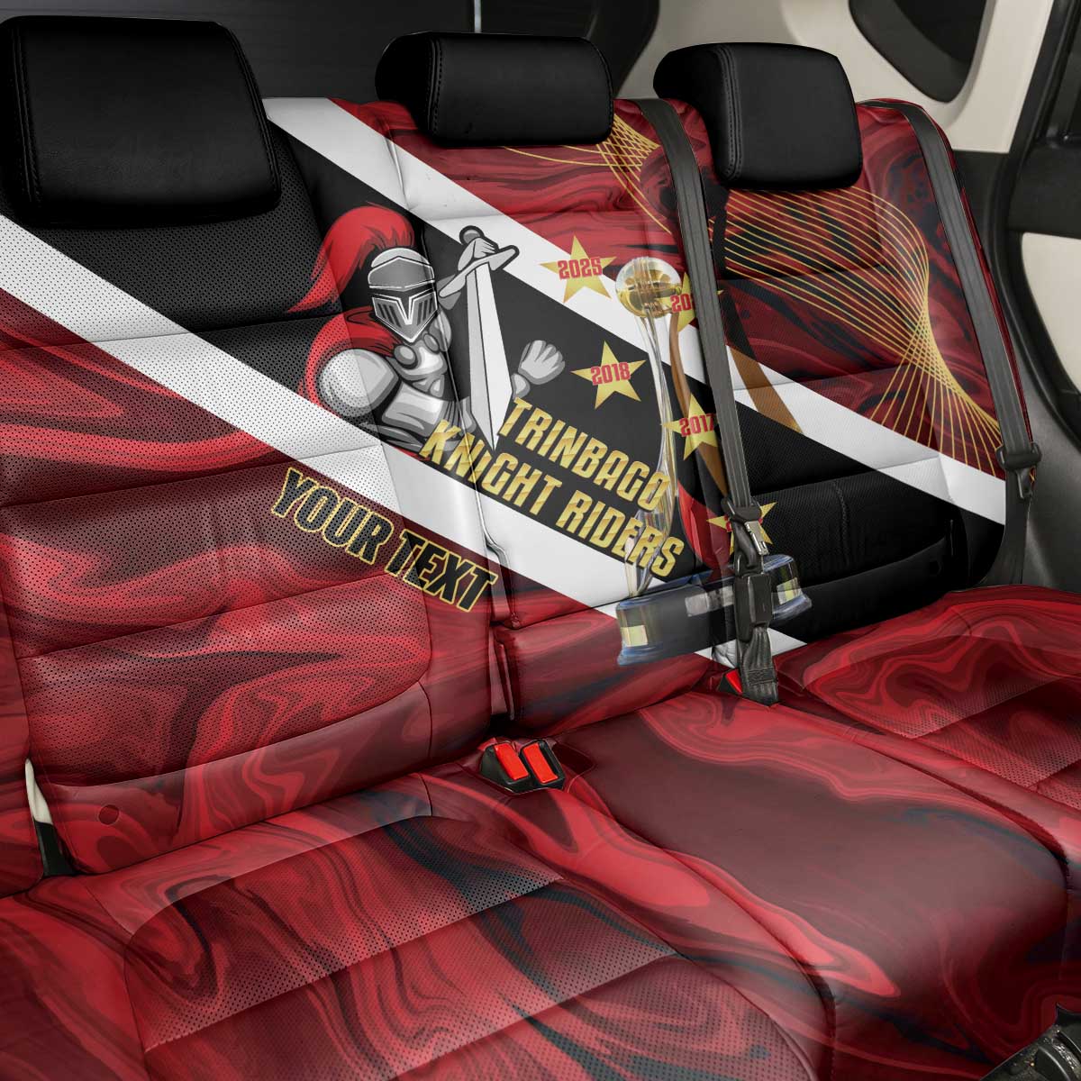 Trinidad and Tobago Cricket Personalized Back Car Seat Cover Trinbago Knight Riders Champions Trophy - Wonder Print Shop