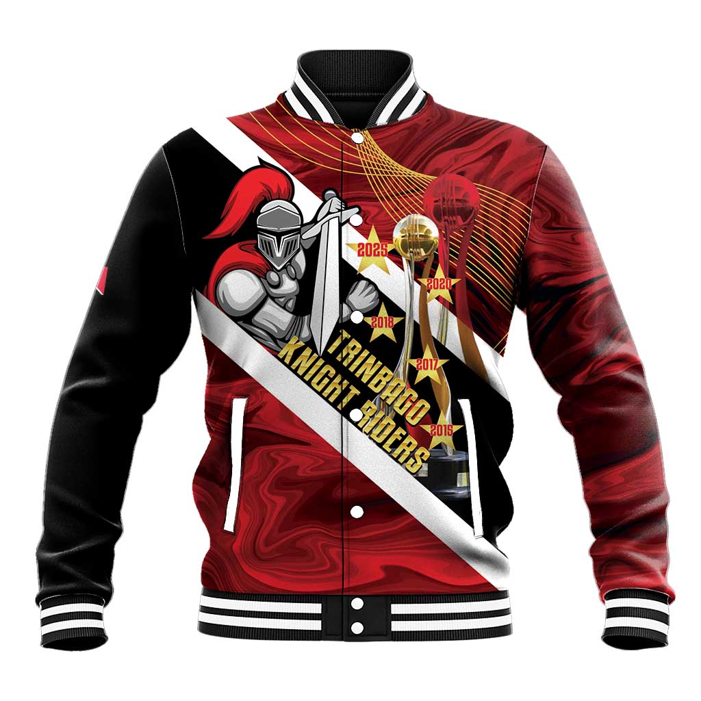 Trinidad and Tobago Cricket Personalized Baseball Jacket Trinbago Knight Riders Champions Trophy - Wonder Print Shop