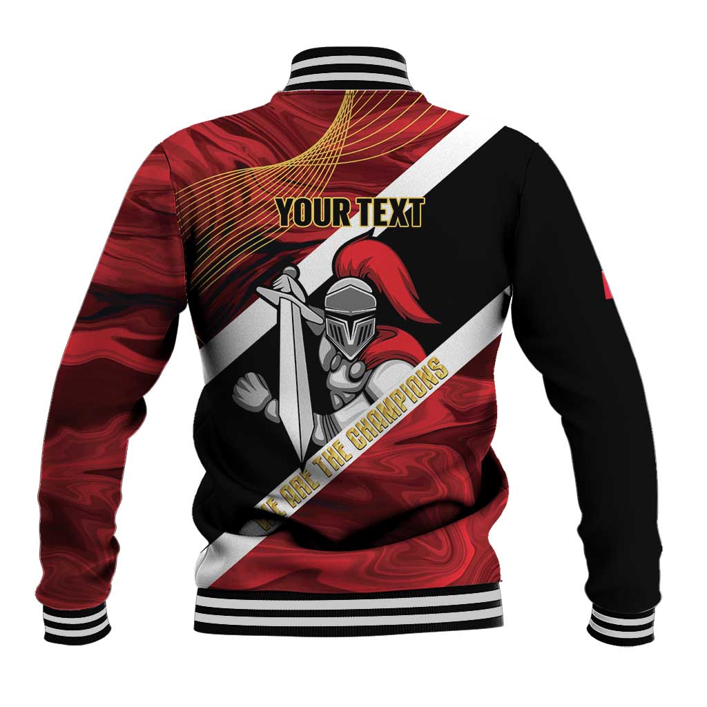 Trinidad and Tobago Cricket Personalized Baseball Jacket Trinbago Knight Riders Champions Trophy - Wonder Print Shop