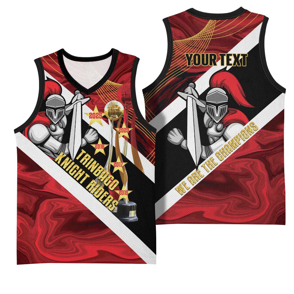 Trinidad and Tobago Cricket Personalized Basketball Jersey Trinbago Knight Riders Champions Trophy - Wonder Print Shop