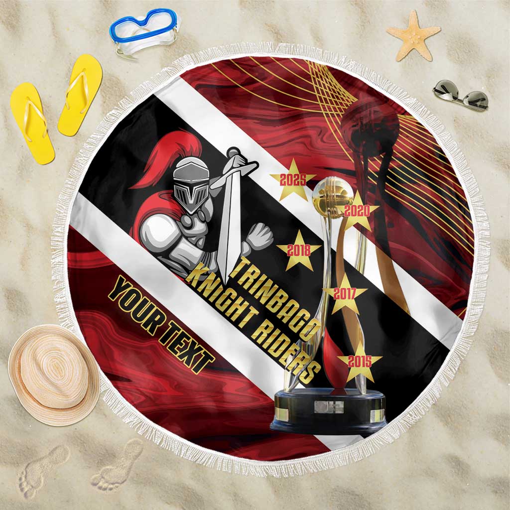 Trinidad and Tobago Cricket Personalized Beach Blanket Trinbago Knight Riders Champions Trophy - Wonder Print Shop