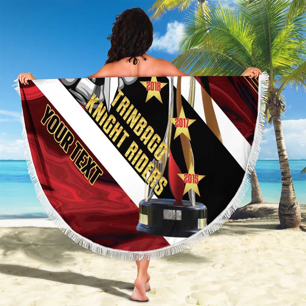 Trinidad and Tobago Cricket Personalized Beach Blanket Trinbago Knight Riders Champions Trophy - Wonder Print Shop