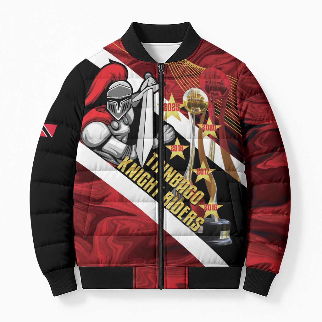 Trinidad and Tobago Cricket Personalized Bomber Puffer Jacket Trinbago Knight Riders Champions Trophy - Wonder Print Shop