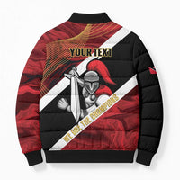 Trinidad and Tobago Cricket Personalized Bomber Puffer Jacket Trinbago Knight Riders Champions Trophy - Wonder Print Shop
