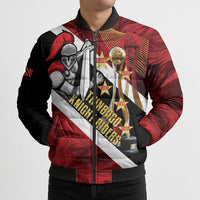 Trinidad and Tobago Cricket Personalized Bomber Puffer Jacket Trinbago Knight Riders Champions Trophy - Wonder Print Shop