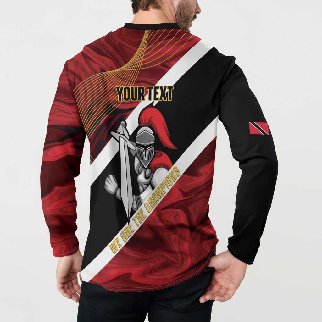 Trinidad and Tobago Cricket Personalized Button Sweatshirt Trinbago Knight Riders Champions Trophy - Wonder Print Shop