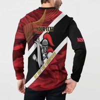 Trinidad and Tobago Cricket Personalized Button Sweatshirt Trinbago Knight Riders Champions Trophy - Wonder Print Shop