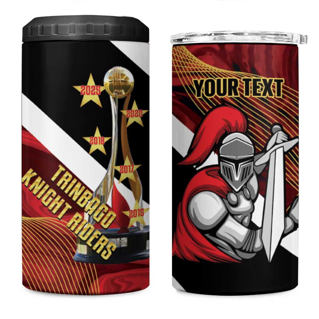 Trinidad and Tobago Cricket Personalized 4 in 1 Can Cooler Tumbler Trinbago Knight Riders Champions Trophy - Wonder Print Shop