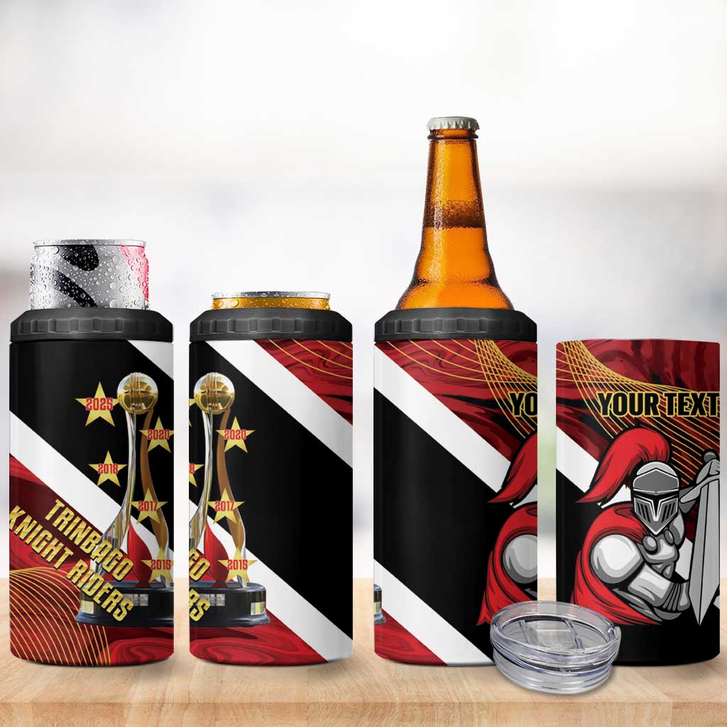 Trinidad and Tobago Cricket Personalized 4 in 1 Can Cooler Tumbler Trinbago Knight Riders Champions Trophy - Wonder Print Shop