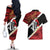 Trinidad and Tobago Cricket Personalized Couples Matching Off The Shoulder Long Sleeve Dress and Hawaiian Shirt Trinbago Knight Riders Champions Trophy - Wonder Print Shop