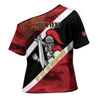 Trinidad and Tobago Cricket Personalized Cross Shoulder Shirt Trinbago Knight Riders Champions Trophy - Wonder Print Shop