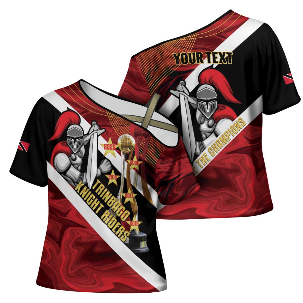 Trinidad and Tobago Cricket Personalized Cross Shoulder Shirt Trinbago Knight Riders Champions Trophy - Wonder Print Shop