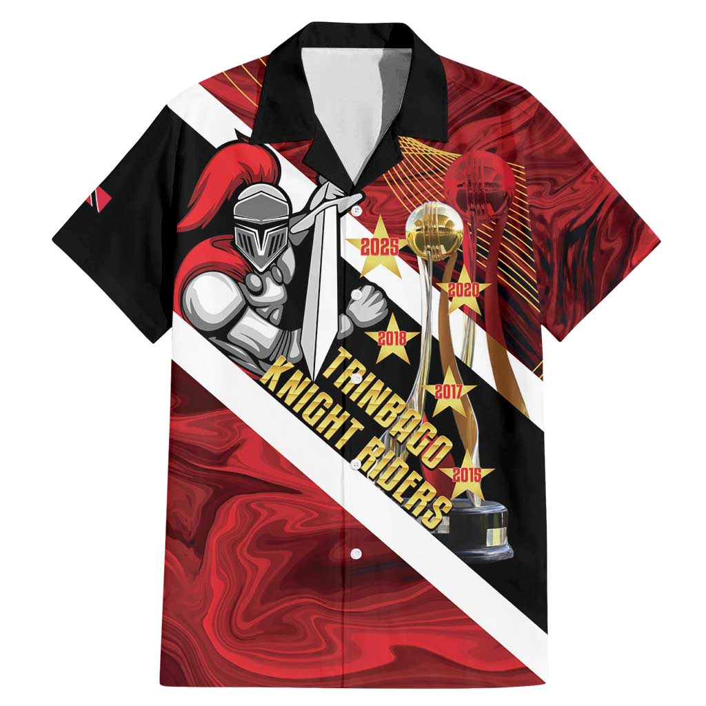 Trinidad and Tobago Cricket Personalized Family Matching Mermaid Dress and Hawaiian Shirt Trinbago Knight Riders Champions Trophy - Wonder Print Shop