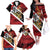Trinidad and Tobago Cricket Personalized Family Matching Off The Shoulder Long Sleeve Dress and Hawaiian Shirt Trinbago Knight Riders Champions Trophy - Wonder Print Shop