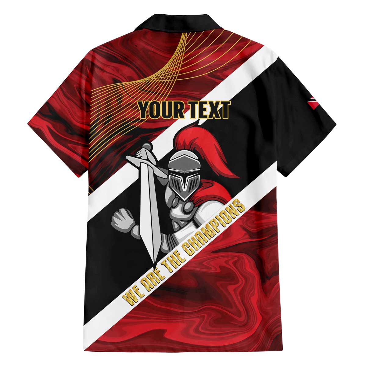 Trinidad and Tobago Cricket Personalized Family Matching Off The Shoulder Long Sleeve Dress and Hawaiian Shirt Trinbago Knight Riders Champions Trophy - Wonder Print Shop