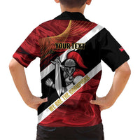 Trinidad and Tobago Cricket Personalized Family Matching Summer Maxi Dress and Hawaiian Shirt Trinbago Knight Riders Champions Trophy - Wonder Print Shop