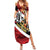 Trinidad and Tobago Cricket Personalized Family Matching Summer Maxi Dress and Hawaiian Shirt Trinbago Knight Riders Champions Trophy - Wonder Print Shop