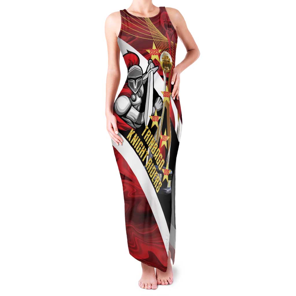 Trinidad and Tobago Cricket Personalized Family Matching Tank Maxi Dress and Hawaiian Shirt Trinbago Knight Riders Champions Trophy - Wonder Print Shop