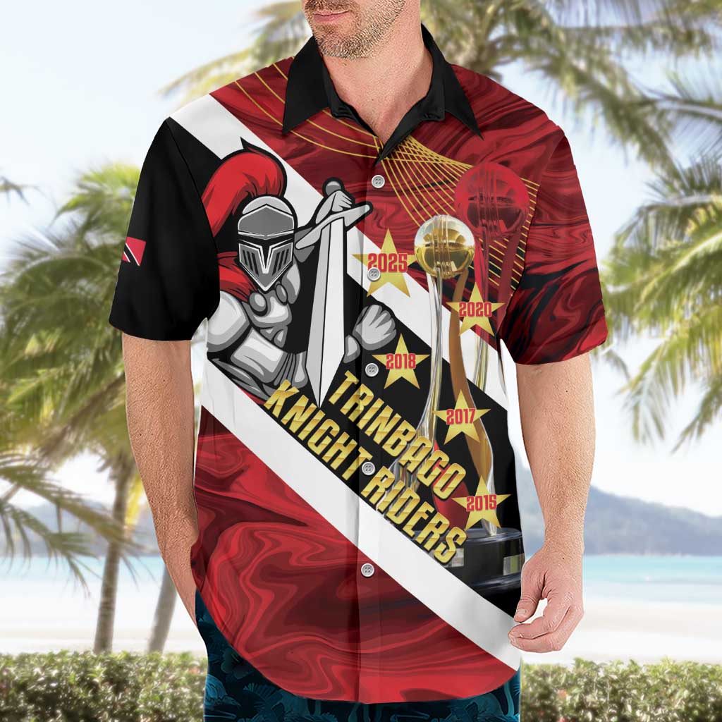 Trinidad and Tobago Cricket Personalized Hawaiian Shirt Trinbago Knight Riders Champions Trophy - Wonder Print Shop