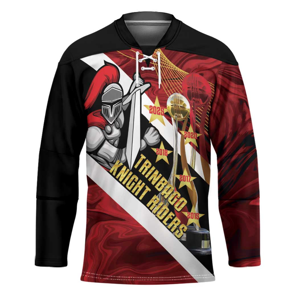 Trinidad and Tobago Cricket Personalized Hockey Jersey Trinbago Knight Riders Champions Trophy - Wonder Print Shop