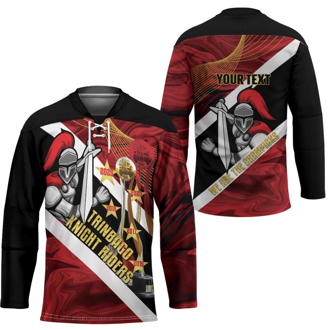 Trinidad and Tobago Cricket Personalized Hockey Jersey Trinbago Knight Riders Champions Trophy - Wonder Print Shop