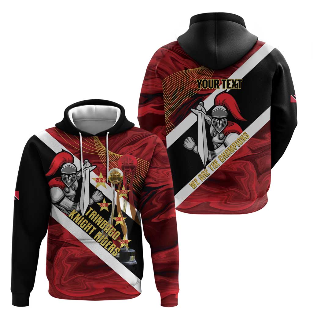 Trinidad and Tobago Cricket Personalized Hoodie Trinbago Knight Riders Champions Trophy - Wonder Print Shop