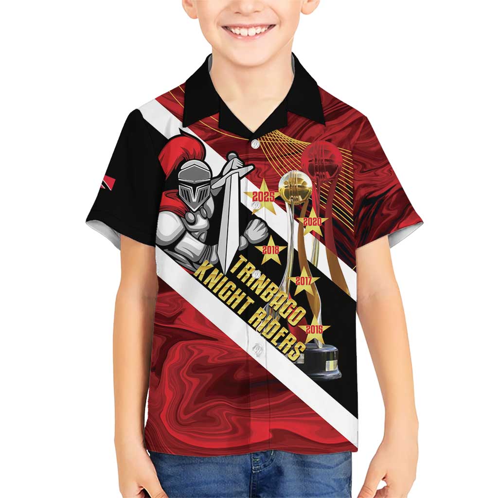 Trinidad and Tobago Cricket Personalized Kid Hawaiian Shirt Trinbago Knight Riders Champions Trophy - Wonder Print Shop