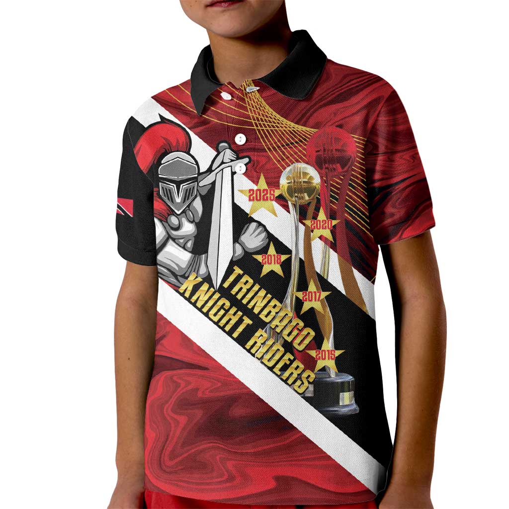 Trinidad and Tobago Cricket Personalized Kid Polo Shirt Trinbago Knight Riders Champions Trophy - Wonder Print Shop