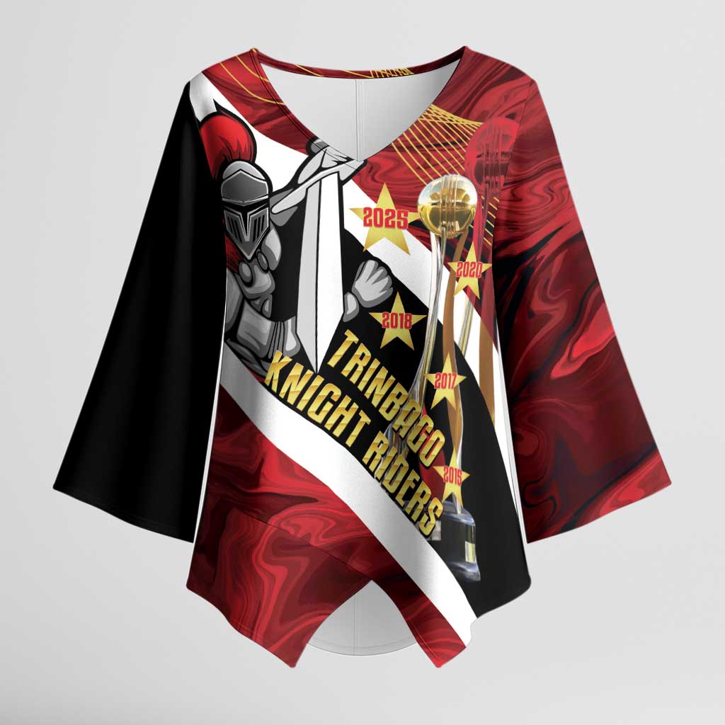 Trinidad and Tobago Cricket Personalized Kimono Sleeve Blouse Trinbago Knight Riders Champions Trophy - Wonder Print Shop