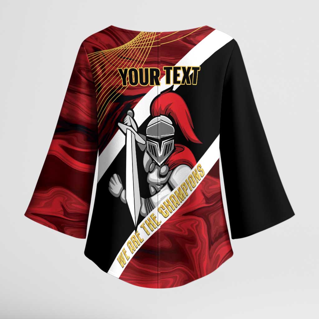 Trinidad and Tobago Cricket Personalized Kimono Sleeve Blouse Trinbago Knight Riders Champions Trophy - Wonder Print Shop
