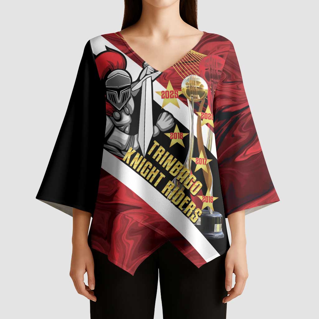 Trinidad and Tobago Cricket Personalized Kimono Sleeve Blouse Trinbago Knight Riders Champions Trophy - Wonder Print Shop