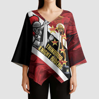Trinidad and Tobago Cricket Personalized Kimono Sleeve Blouse Trinbago Knight Riders Champions Trophy - Wonder Print Shop