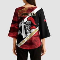 Trinidad and Tobago Cricket Personalized Kimono Sleeve Blouse Trinbago Knight Riders Champions Trophy - Wonder Print Shop
